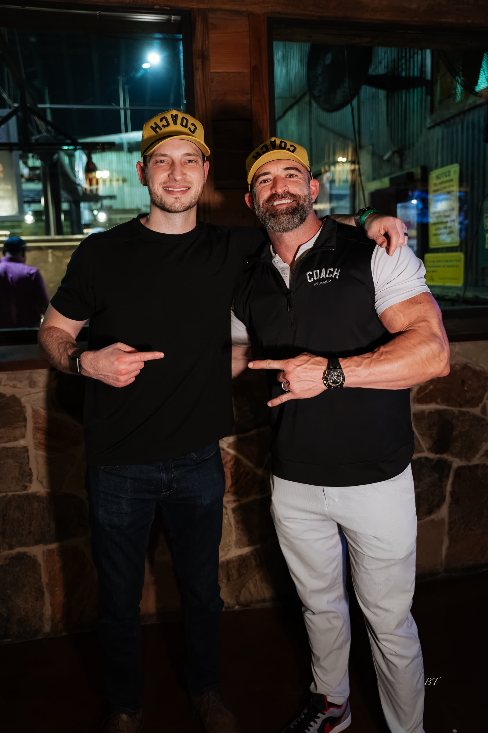Mike and Bakker at the Lead Summit night out