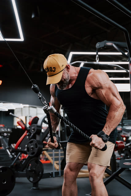 Mike Crowson in a COACH cap driving through a rope cable pushdown