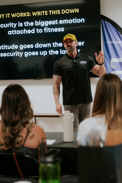 Mike Crowson teaching from the front of the VIP breakout room