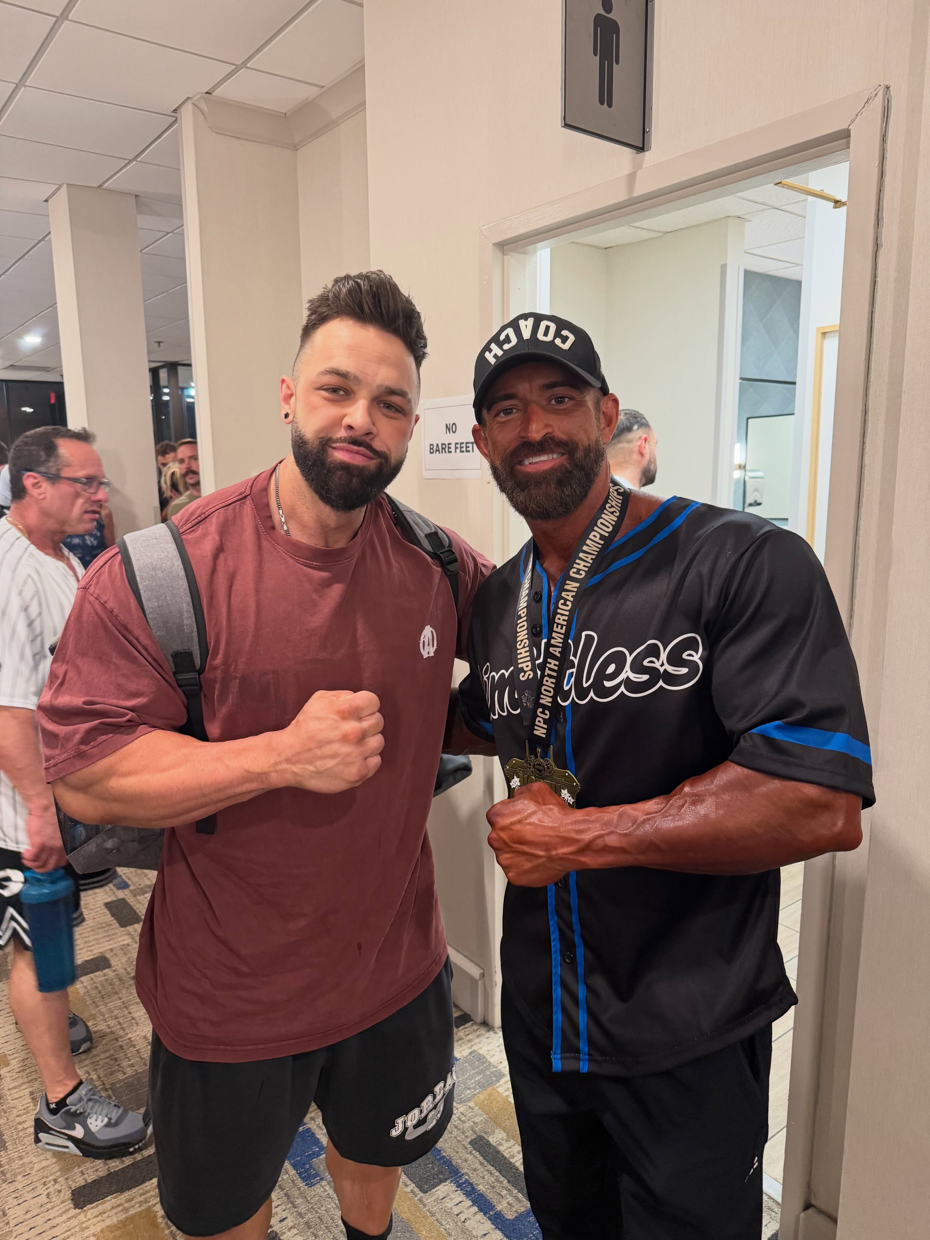 Mike Crowson with a client coach at a show