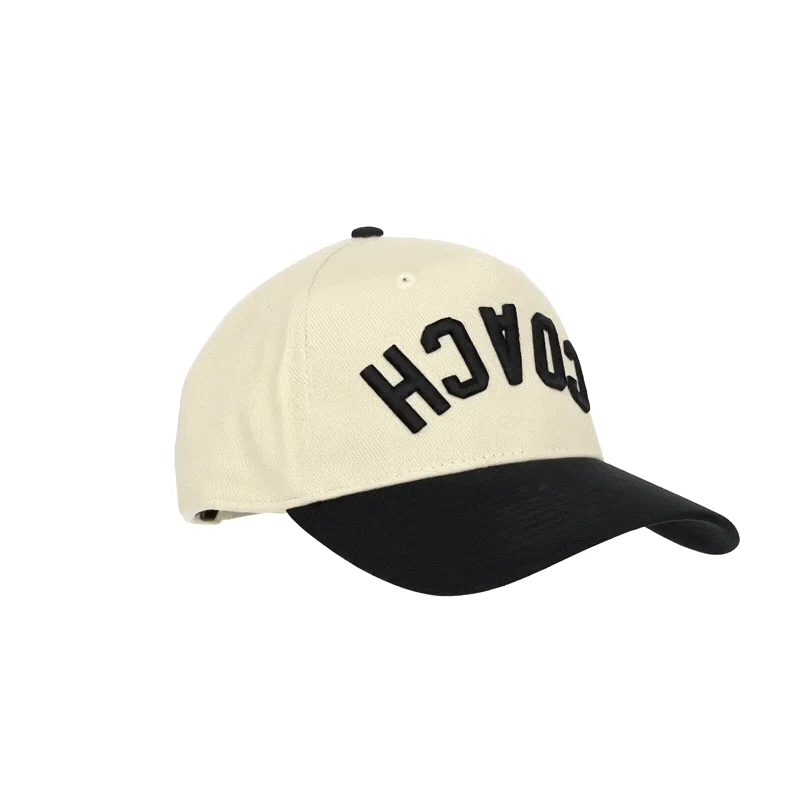 COACH Hat, Black and Cream, side