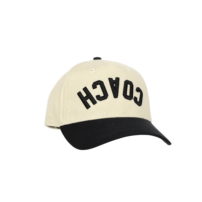 COACH Hat, Black and Cream, side