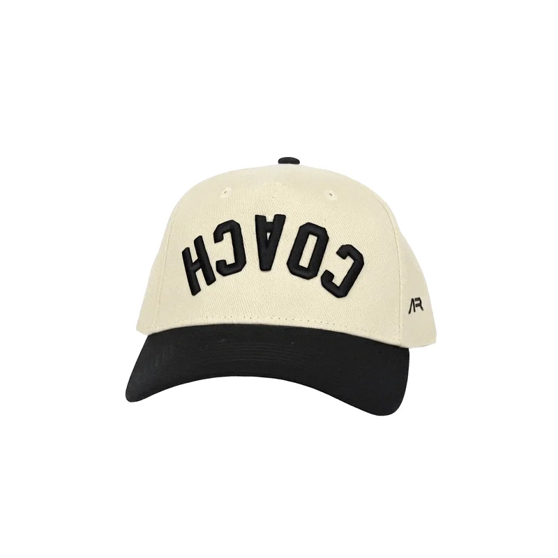 COACH Hat, Black and Cream, front