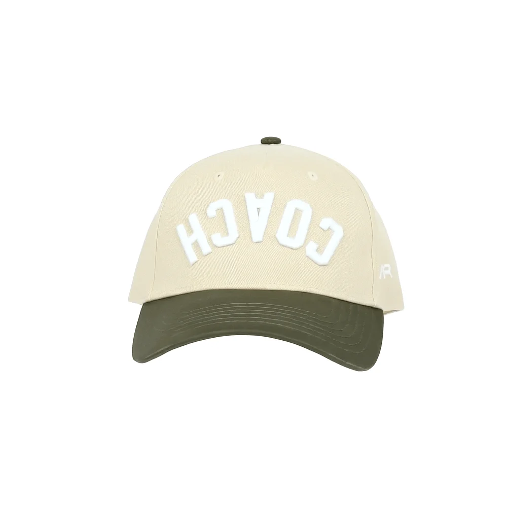 COACH Hat, Olive and Cream, front