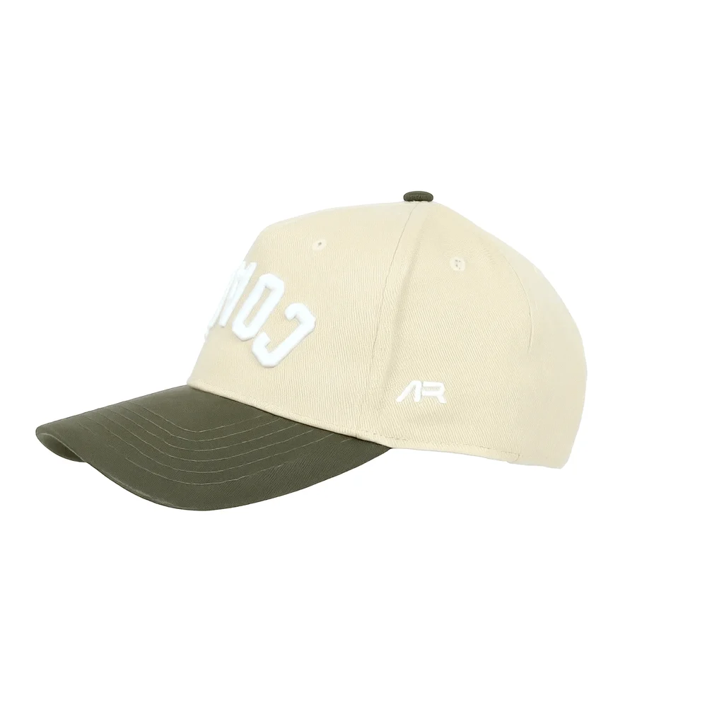 COACH Hat, Olive and Cream, side, ar mark