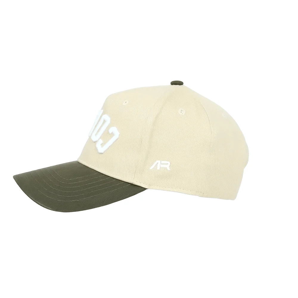 COACH Hat, Olive and Cream, side, ar mark