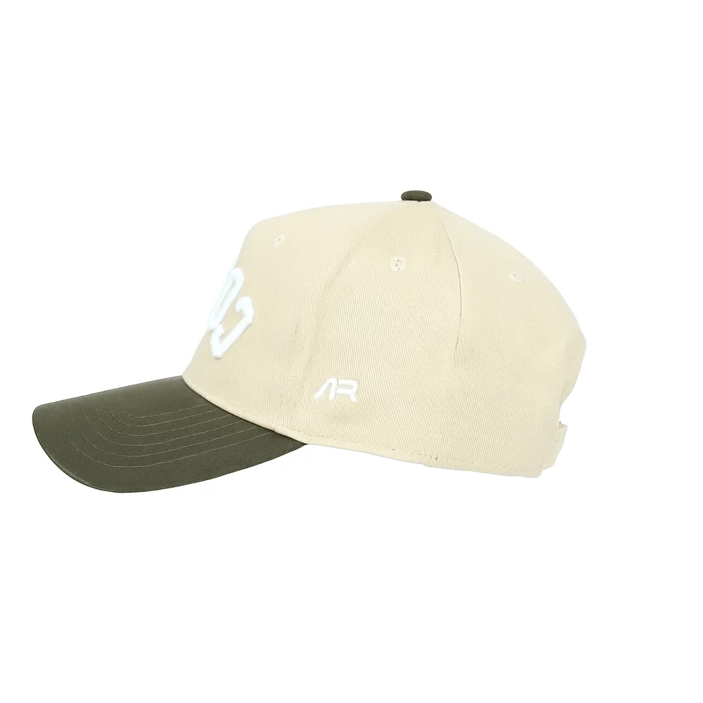 COACH Hat, Olive and Cream, side, ar mark