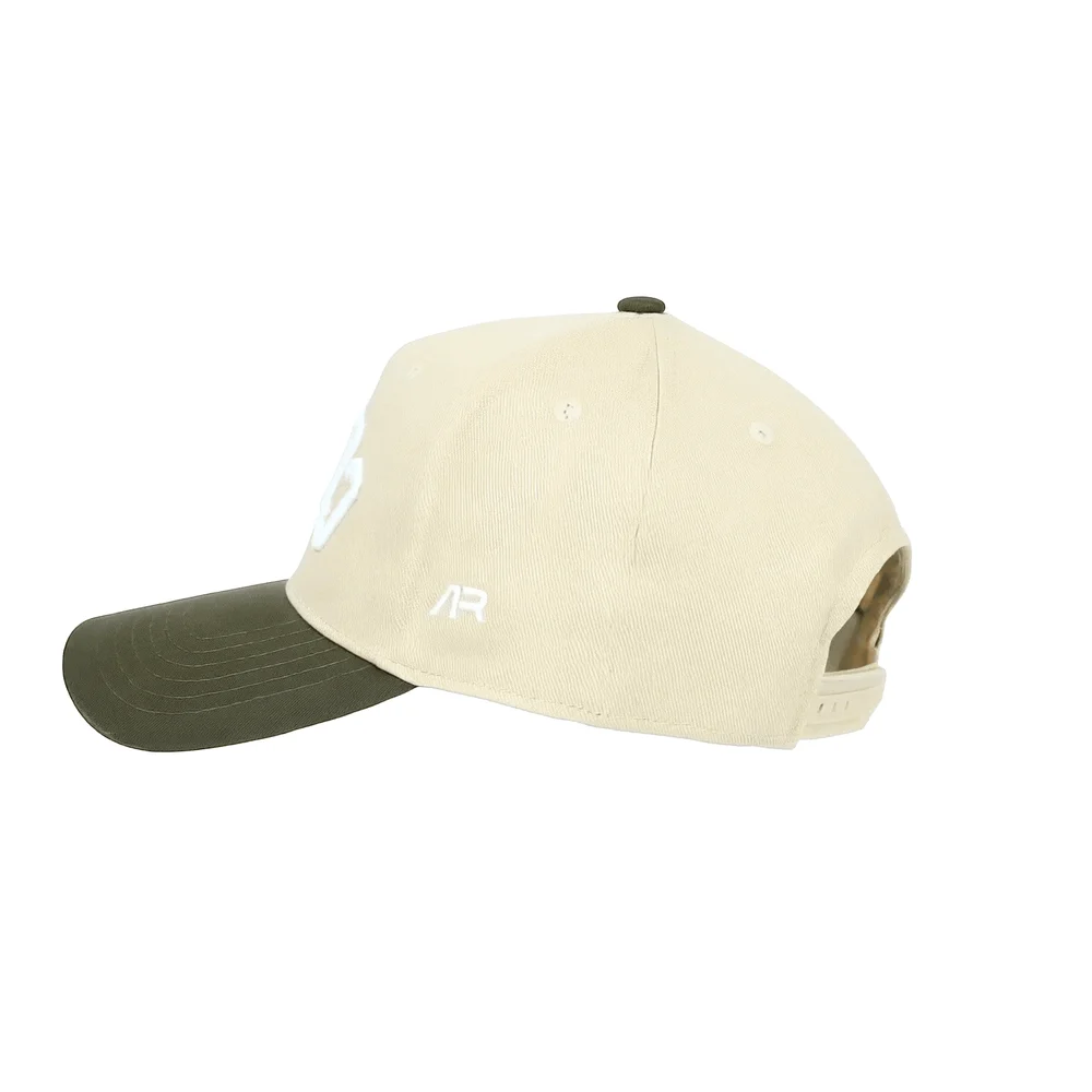 COACH Hat, Olive and Cream, rear quarter