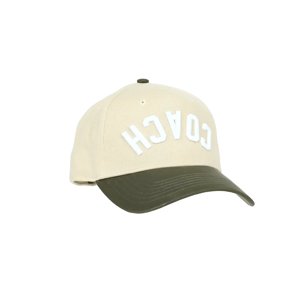 COACH Hat, Olive and Cream, side