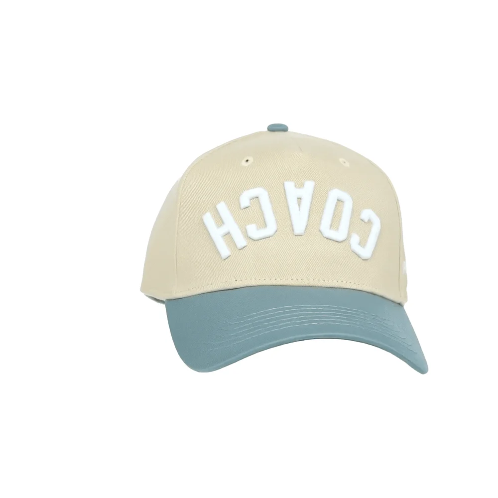 COACH Hat, Sky Blue and Cream, front view