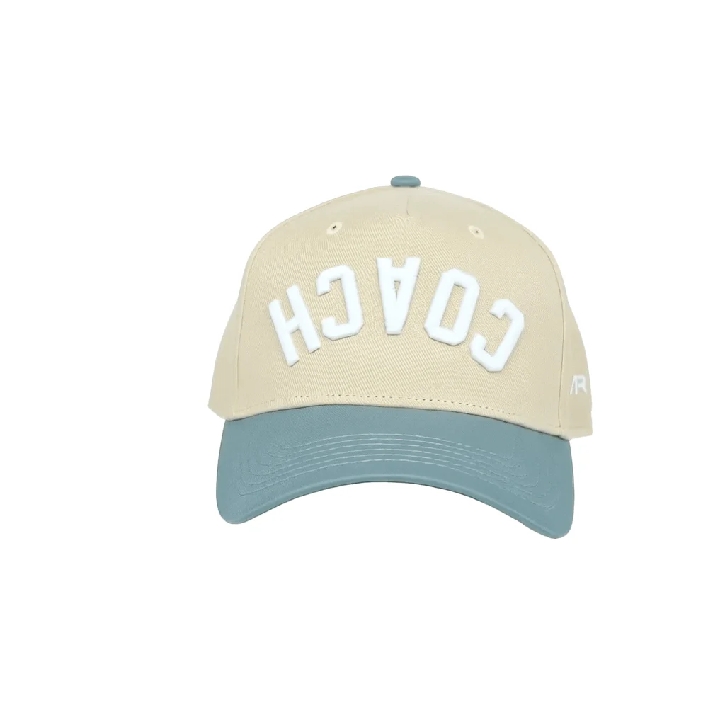 COACH Hat, Sky Blue and Cream, front