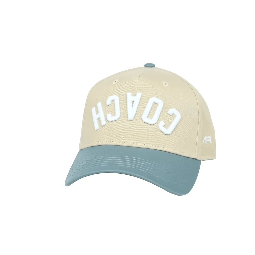 COACH Hat, Sky Blue and Cream, front