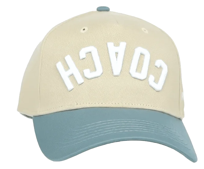 COACH hat, sky blue brim